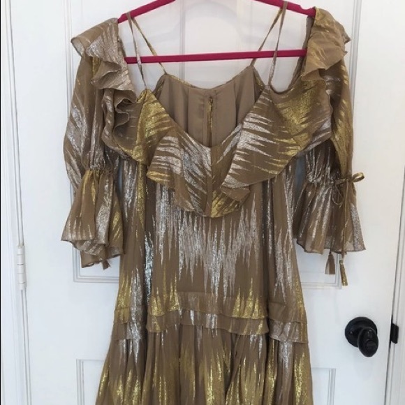 Limited edition free people silk metallic party 👗 - Picture 9 of 13